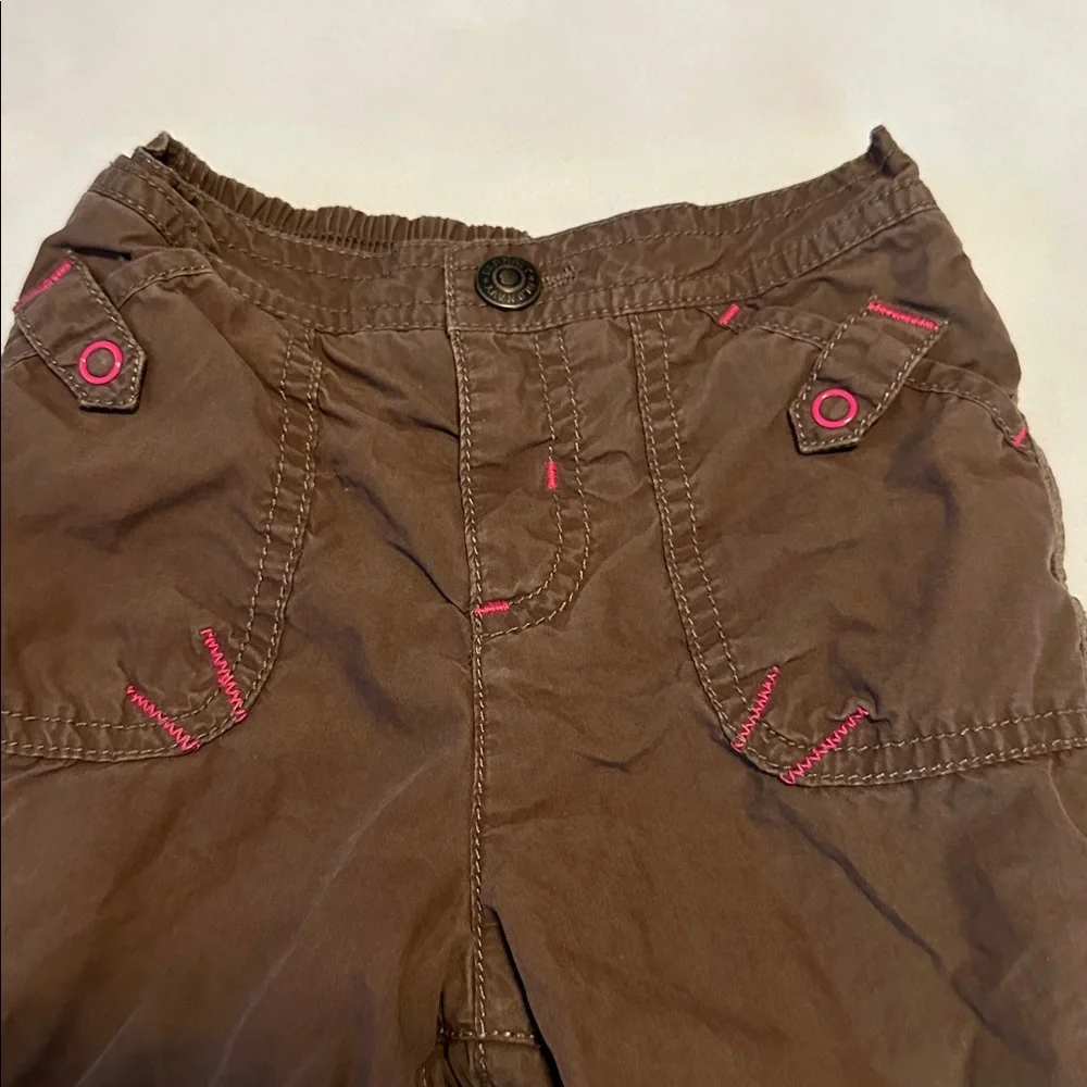 Old Navy Brown Kids Pants with Pink Accents